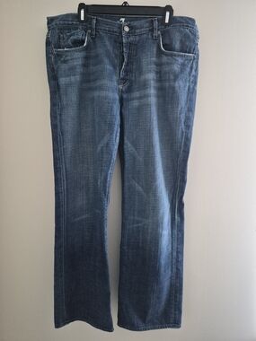 7 For All Mankind Relaxed Bootcut Jeans Button Fly Women’s Size 30